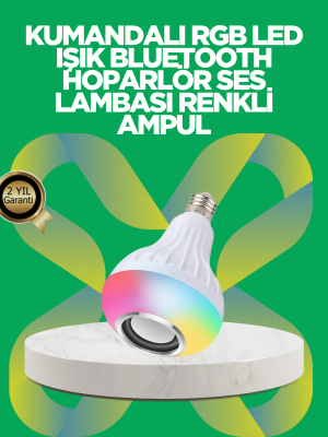 Bluetooth Hoparlörlü LED Ampul – 12W Enerji Tasarruflu