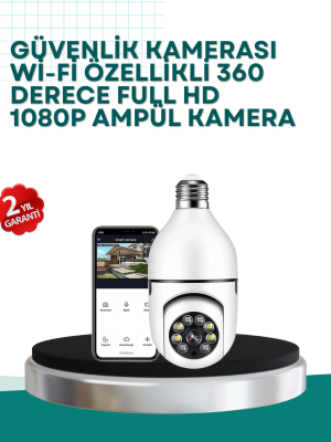 360° Panoramik Görüntüleme Sunan Ampul Tipi Güvenlik Kamerası