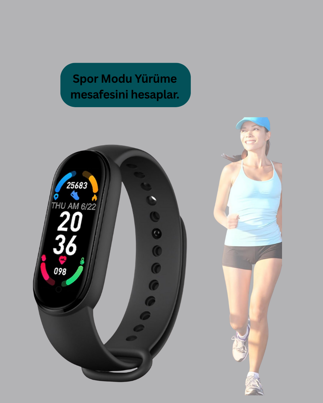 1211167_7-13.png Bluetooth 5.0 Akıllı Bileklik – Kalp, Uyku ve Aktivite Takibi - Görsel 2