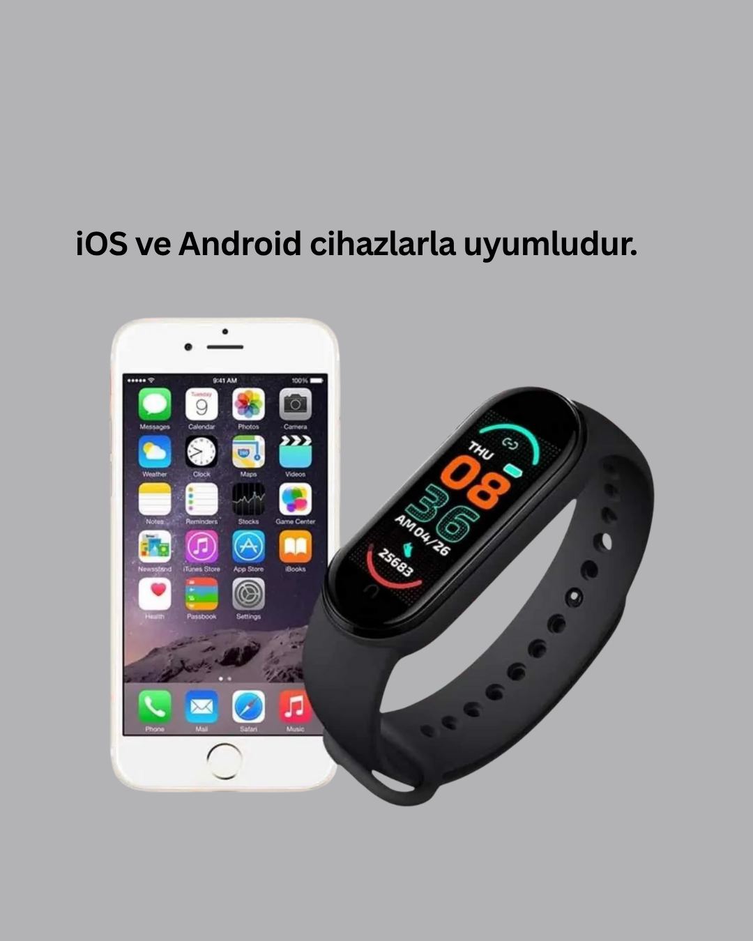 1211167_9-13.png Bluetooth 5.0 Akıllı Bileklik – Kalp, Uyku ve Aktivite Takibi - Görsel 4