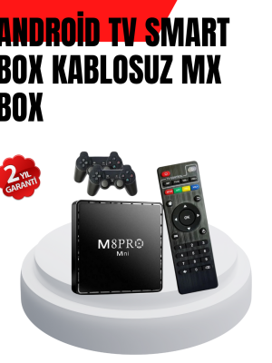 M8Pro 2GB RAM + 64GB Retro Oyunlu TV Box