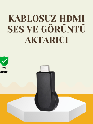 Kompakt HDMI Kablosuz Dongle – 1080p Görüntü ve Plug‑and‑Play Kurulum