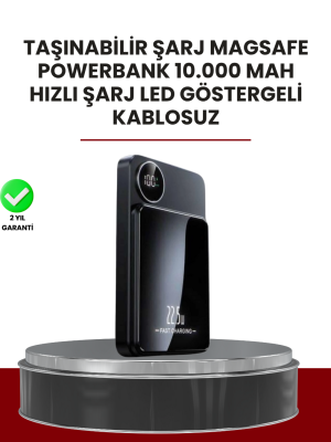 Gerçek Zamanlı Güç Göstergeli Manyetik USB-C Taşınabilir Powerbank