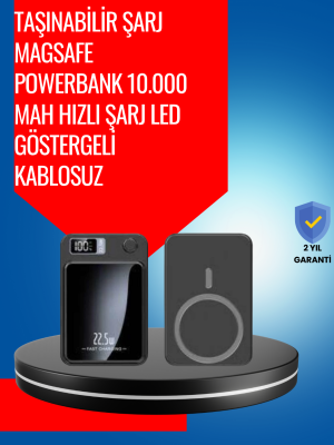 Alüminyum Alaşımlı, 20W PD Hızlı Şarj ve Manyetik Kablosuz Powerbank