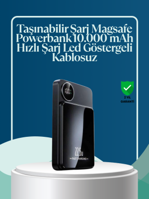 5000mAh / 10000mAh Kapasiteli Manyetik USB-C ve Kablosuz Powerbank