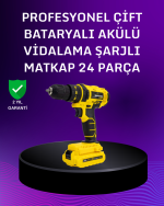 12V Akülü Matkap | 20-30 Nm Tork, Çift Hız Ayarı ve LED Işık