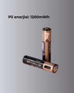 USB Type-C Şarjlı AAA Lityum Pil | 1.5V Sabit Voltaj, 1000+ Şarj Döngüsü ile Uzun Ömür - Görsel 3