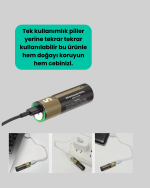 Tekrar Şarj Edilebilir AA USB Type-C Pil | 1000+ Döngü | 1.5V Sabit Voltaj - Görsel 2