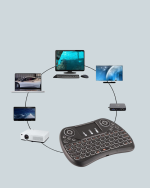 Işıklı Kablosuz Mini Klavye – 2.4 GHz, Dokunmatik Mouse Özellikli - Görsel 3