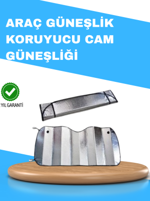 Katlanabilir Alüminyum Araç Güneşliği – UV Koruma ve Klima Tasarrufu Bir Arada