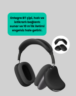 Stereo Ses Kaliteli Bluetooth Kulaklık | Katlanabilir ve Ergonomik Tasarım - Görsel 5