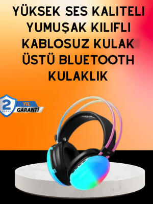 IPX4 Suya Dayanıklı Kablosuz Kulak Üstü Gaming Kulaklık