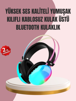Düşük Gecikmeli Bluetooth 5.3 Gaming Kulaklık – RGB Işıklı