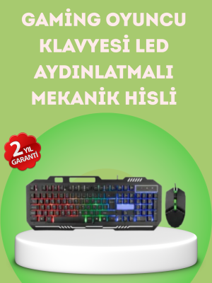 Gaming Klavye ve Mouse Seti PG8018 – Dayanıklı Tuşlar, Hızlı Komut