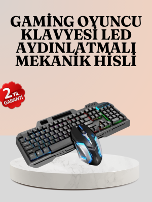 RGB Aydınlatmalı Oyuncu Klavye Mouse – Mekanik Hissiyat, Maksimum Kontrol