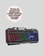 RGB Aydınlatmalı Oyuncu Klavye Mouse – Mekanik Hissiyat, Maksimum Kontrol - Görsel 5