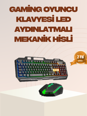 Mekanik LED Gaming Klavye Mouse Seti – Yüksek Tepki ve Ergonomi