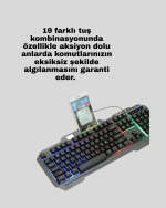Mekanik LED Gaming Klavye Mouse Seti – Yüksek Tepki ve Ergonomi - Görsel 2