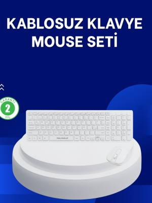 Ofis ve Ev Kullanımı İçin Kablosuz Klavye Fare Seti - Ergonomik ve Pratik