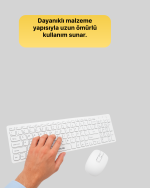 Ofis ve Ev Kullanımı İçin Kablosuz Klavye Fare Seti - Ergonomik ve Pratik - Görsel 4