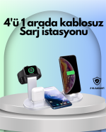 iPhone, Apple Watch ve AirPods ile Uyumlu 4'ü 1 Arada Şarj Ünitesi – Tüm Apple Cihazları Tek Noktada