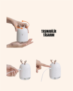 El Tipi USB Mini Soğuk Mist Nemlendirici 220 ml Tank - Görsel 3