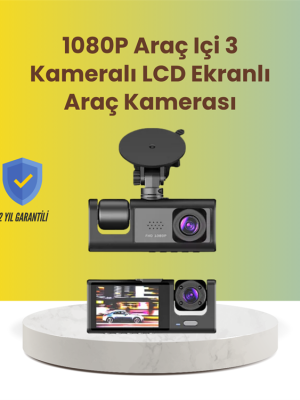 TA-01 2.0 İnç Ekranlı 3 Kanallı Araç Kamerası