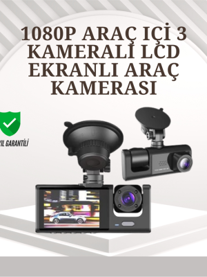 TA-01 1080P Ön 720P Arka ve İç Kamera Sistemli DVR