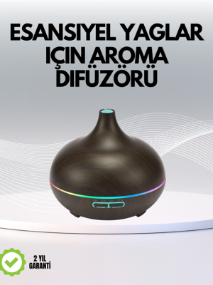 7 Renk Işıklı Ultrasonik Hava Difüzörü – Sessiz ve Güvenli Kullanım