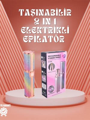 Paslanmaz Çelik Bıçaklı USB Epilatör – Kaş, Üst Dudak ve Çene Tüy Temizleyici