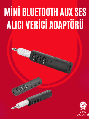 Taşınabilir Bluetooth Ses Alıcısı | 30 Dk Şarj, 4 Saat Kullanım, Geri Klipsli