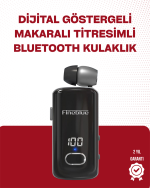 Fineblue F580 Bluetooth Kulaklık – Klipsli, Dijital Göstergeli, Su Geçirmez, 12 Saat Pil Ömürlü