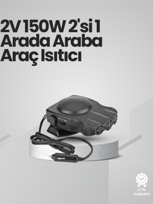 Taşınabilir Araç Isıtıcı ve Fan | 3'ü 1 Arada Fonksiyon, Hava Temizleme, Yaz-Kış Kullanım
