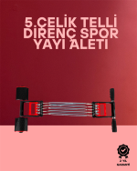 Ayarlanabilir Elastik Yaylı Ergonomik Tasarımlı Kas Güçlendirme Seti