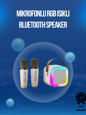 Bluetooth, USB ve AUX Girişli Çok Fonksiyonlu Karaoke Hoparlör