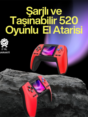 P5 Retro GamePad – 520 Klasik Oyunlu Tak-Çalıştır Mini Konsol