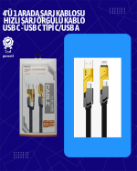 USB-C ve Lightning Uyumlu 4'ü 1 Arada Kablo – 65W Hızlı Şarj, Örgülü Dayanıklı Yapı