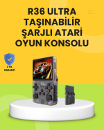 R36 Ultra 128GB Taşınabilir Oyun Konsolu – 4” IPS Ekran, 30.000+ Oyun, WiFi Destekli