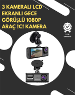 G-Sensör ve Hareket Algılama Destekli 1080p Araç İçi Güvenlik Kamerası