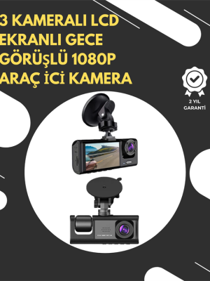 G-Sensör ve Hareket Algılama Destekli 1080p Araç İçi Güvenlik Kamerası