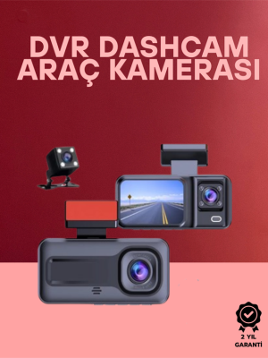 G-Sensör, Hareket Algılama ve Döngüsel Kayıt Özellikli 3'lü Kamera Güvenlik Sistemi