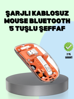 Şarjlı Ergonomik Fare – 1600 DPI, Sessiz Tıklama Özellikli