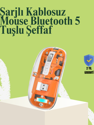 Kablosuz, Sessiz, Ergonomik ve Şarjlı Fare - Gelişmiş Çoklu Cihaz Desteği