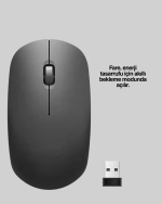 Kablosuz Sessiz Mouse – Ayarlanabilir DPI ve USB Bağlantılı - Görsel 2