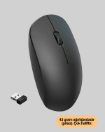Kablosuz Sessiz Mouse – Ayarlanabilir DPI ve USB Bağlantılı - Görsel 5