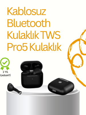 TWS Pro 5 Bluetooth Kulaklık – Gelişmiş Ses Teknolojisi ve Uzun Batarya Ömrü