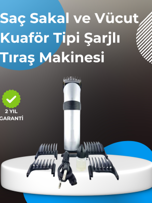 Profesyonel Saç ve Sakal Tıraş Makinesi – Tam Aksesuar Setli