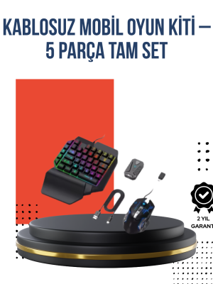 RGB Klavye + Mouse + Dönüştürücü Seti – Mobil Oyunlarda Üstün Kontrol