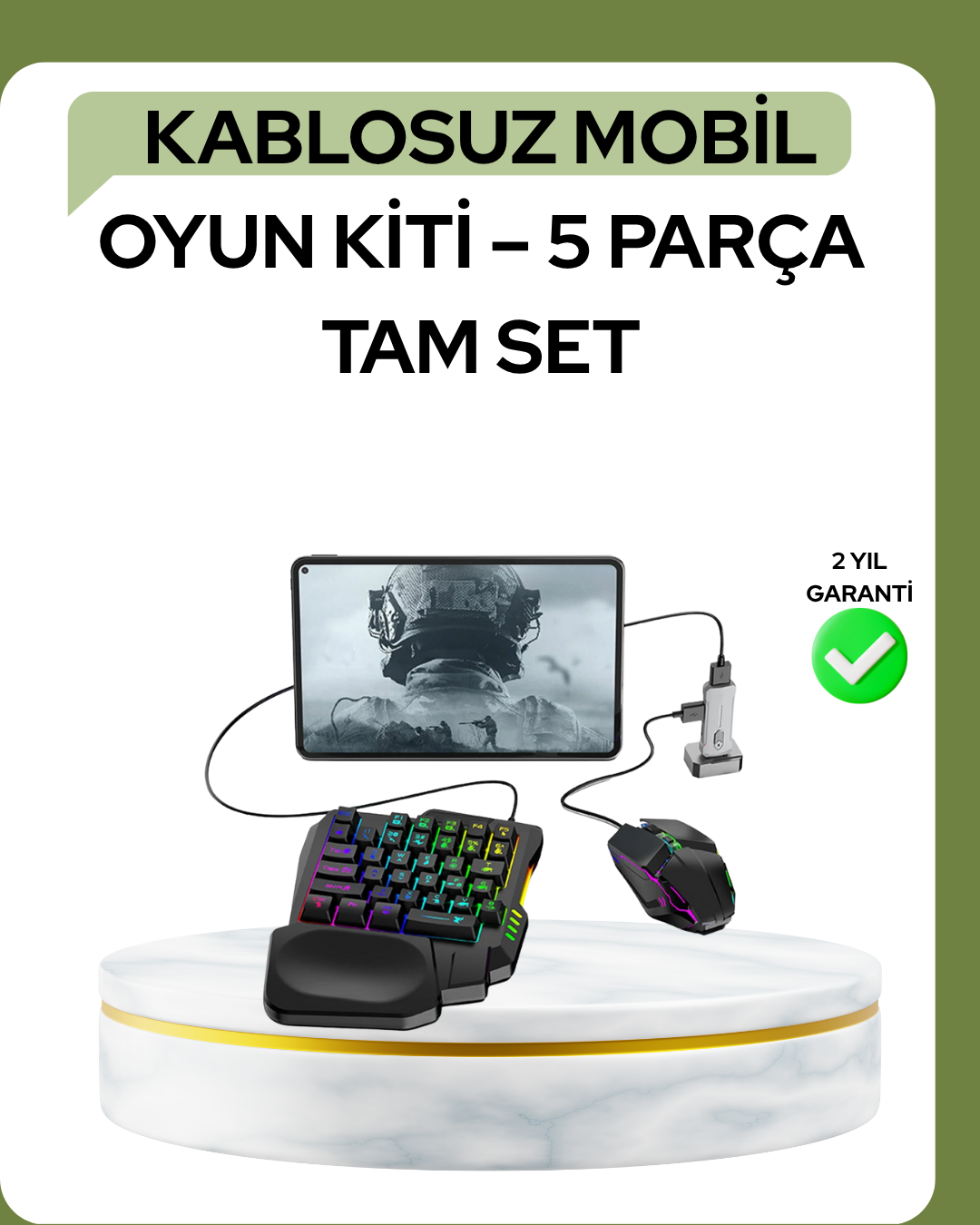 1211666_1-6.png Mobil PUBG Oyuncuları İçin 5in1 Klavye Mouse Oyun Seti – BT5.3 Destekli - Görsel 1