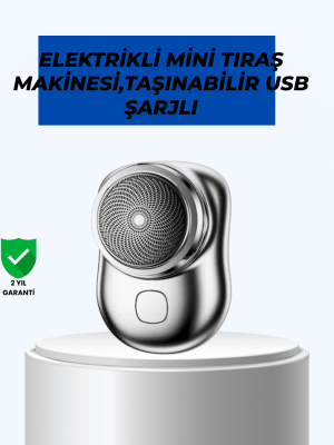 Mikro titreşim motorlu, düşük sesli, USB girişli tıraş makinesi